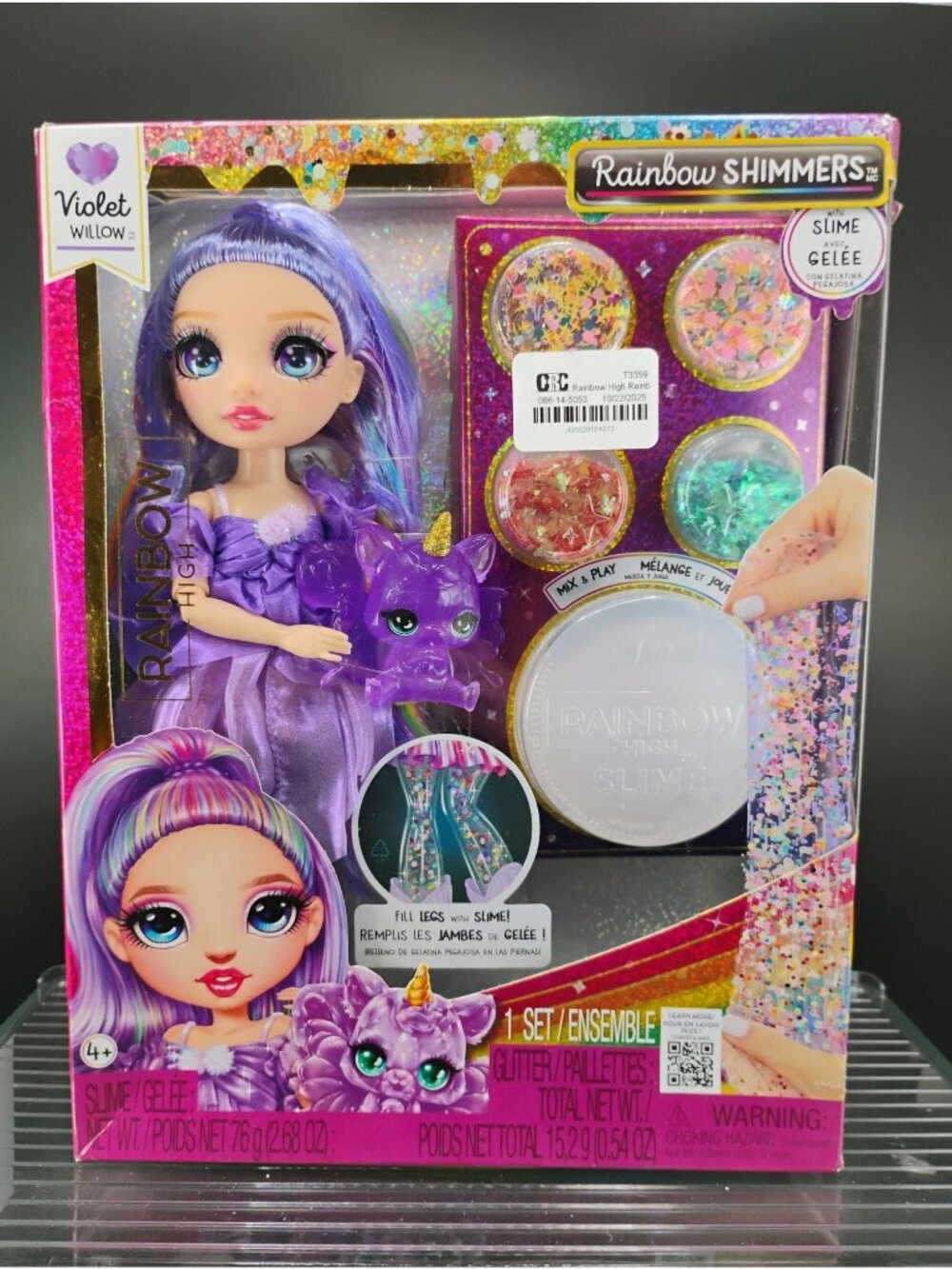 Rainbow High Rainbow Shimmers Violet Willow Doll Set With Slime